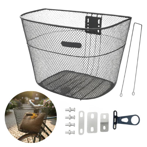 Canasto Metálico Delantero Para Bicicleta Desmontable Cesta