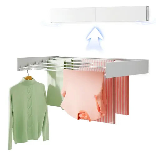 Tendedero Ropa Plegable Para Pared Aluminio Resistente 80cm