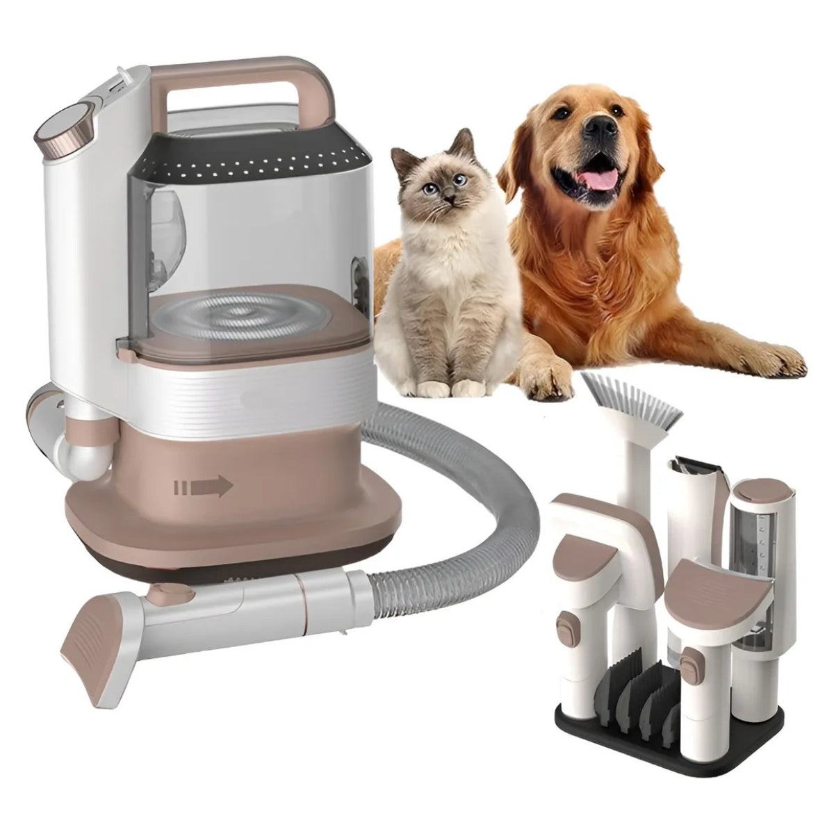 Kit De Aseo Mascotas Cepillo Aspiradora Pelos Perros Gatos
