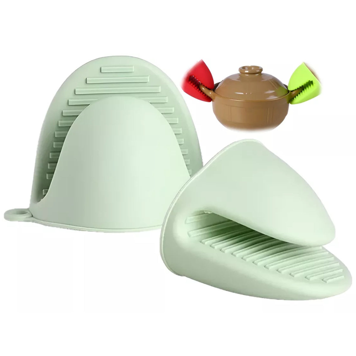 2 Guantes Para Horno Protector Guante De Silicona Cocina