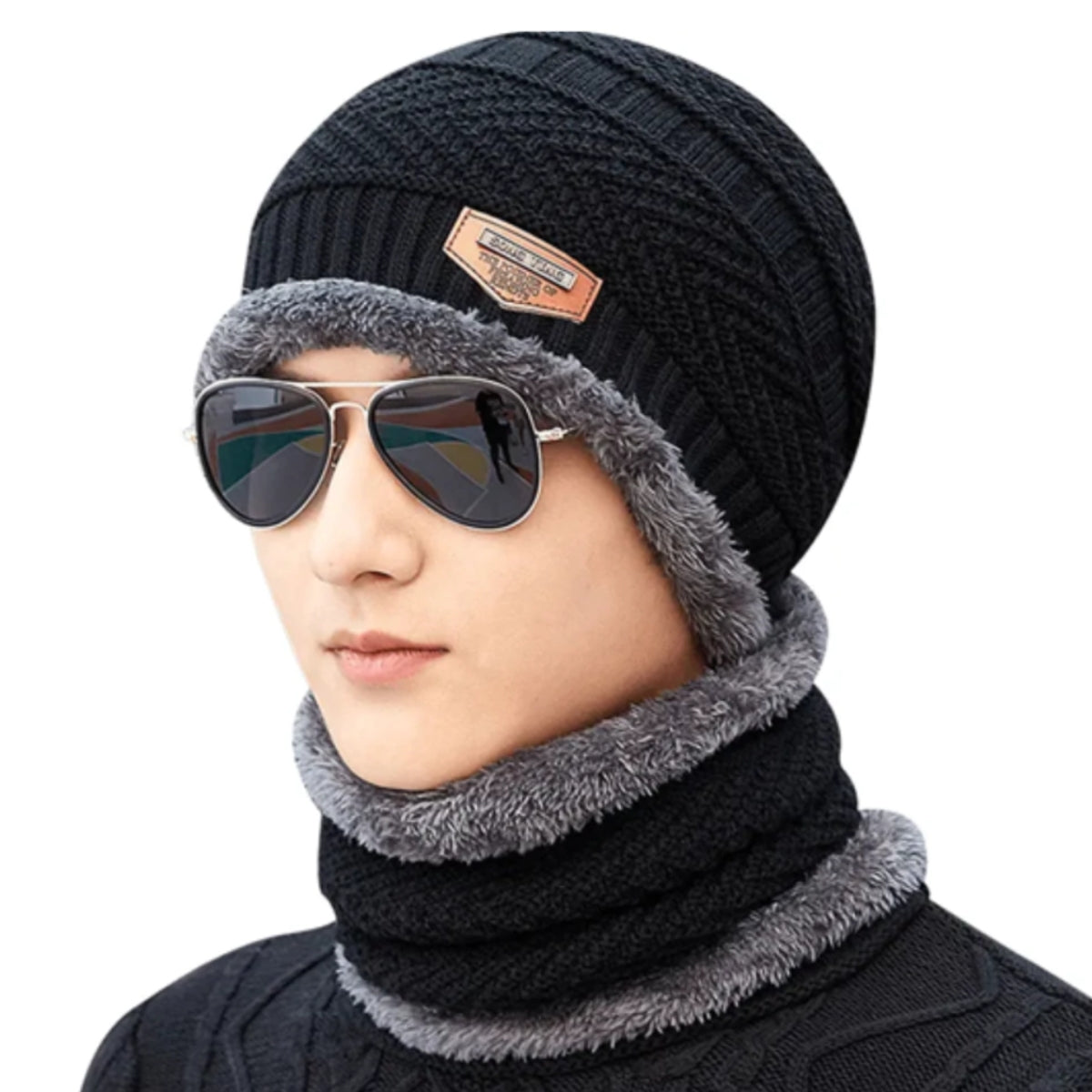 Gorro Invierno Lana Cuello Con Chiporro Hombre y Mujer