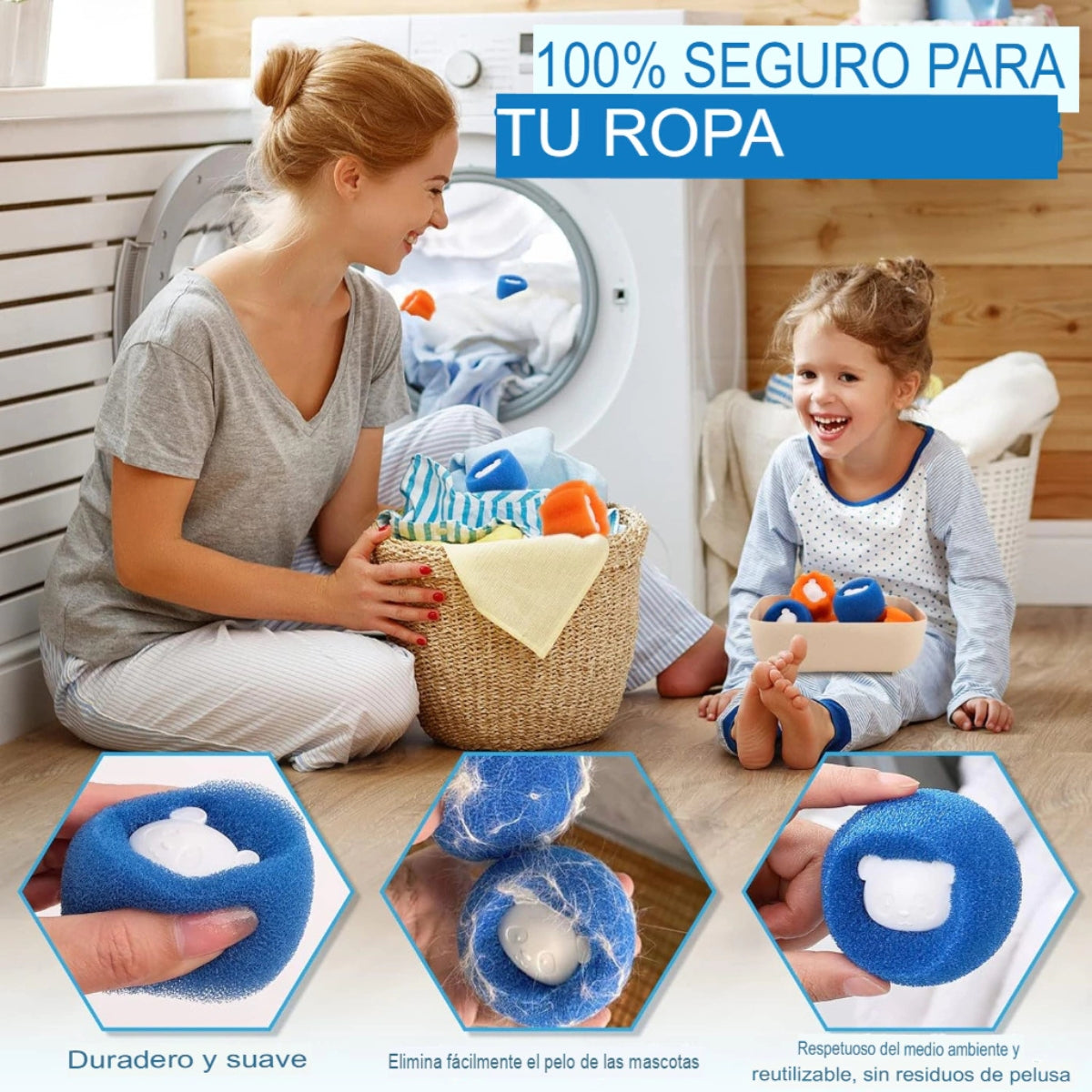 Set 8 Removedores De Pelos de Mascotas Quita Pelo Pelusa Lavadora