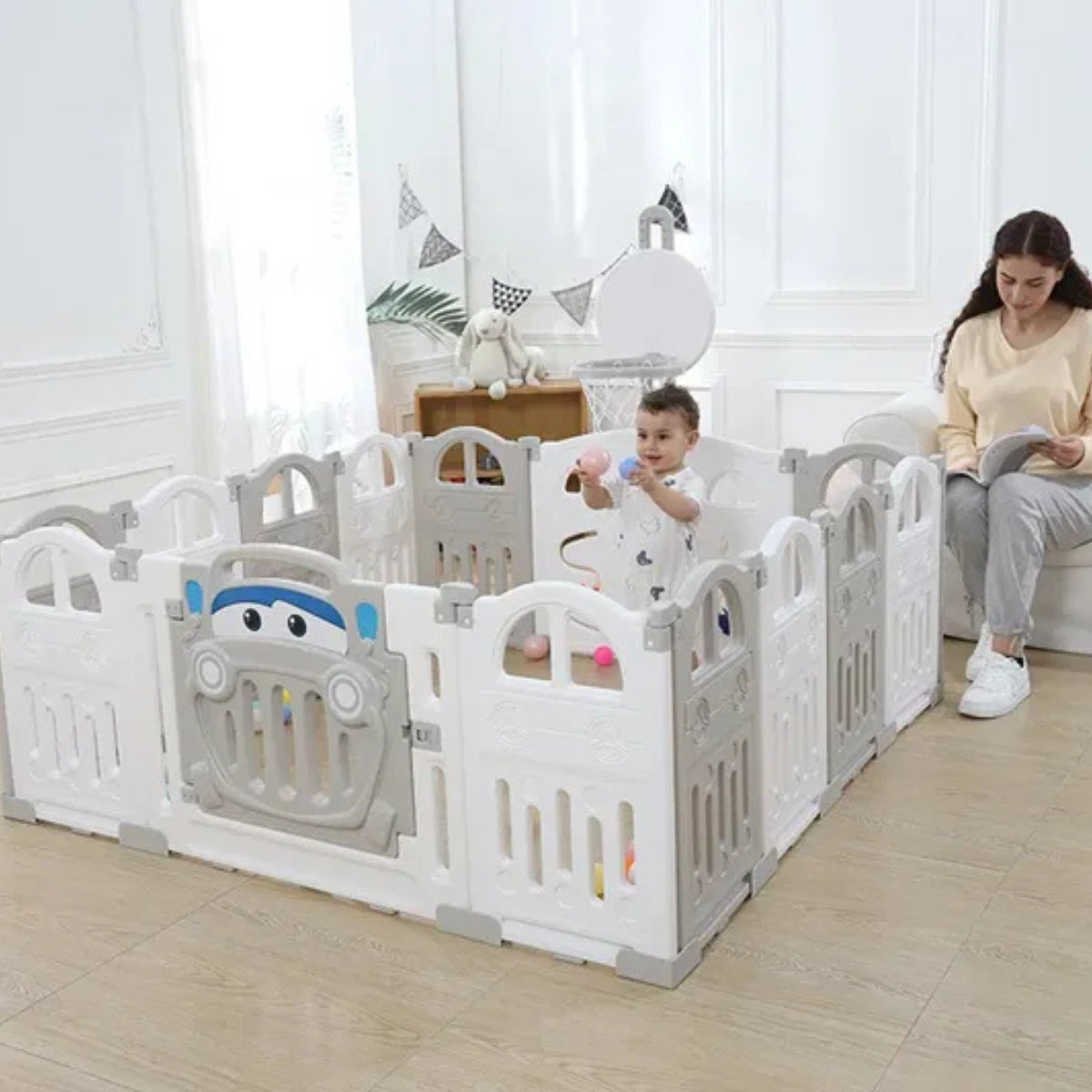 Corral Bebe Centro De Juegos Corral Plegable Juego 18 Piezas