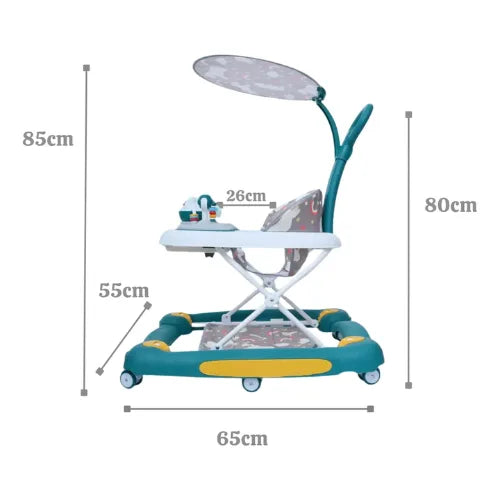 Andador Bebe Andadera Caminadora Plegable Con Toldo Y Musica