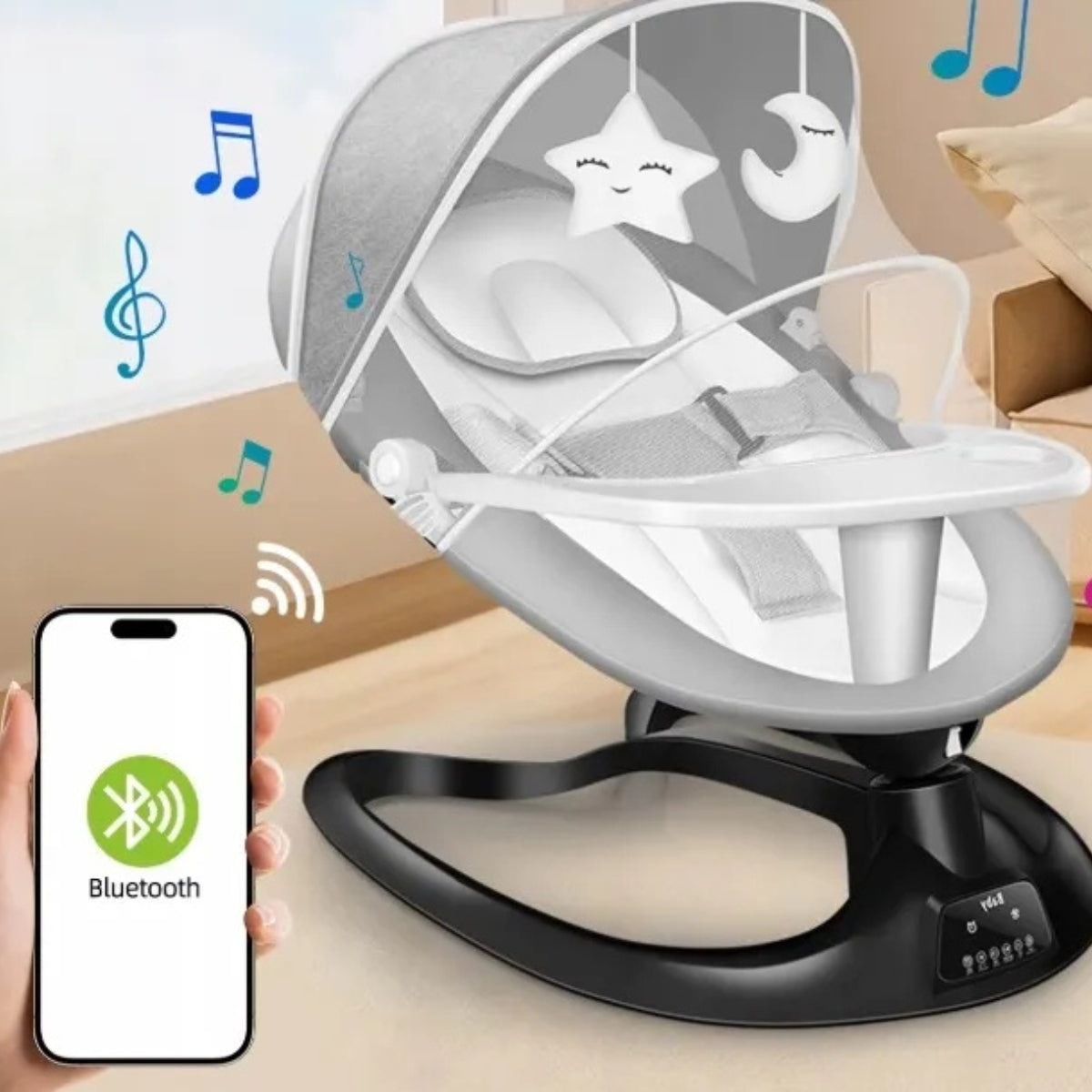 Silla Mecedora Para Bebe Electrica Inteligente Con Musica