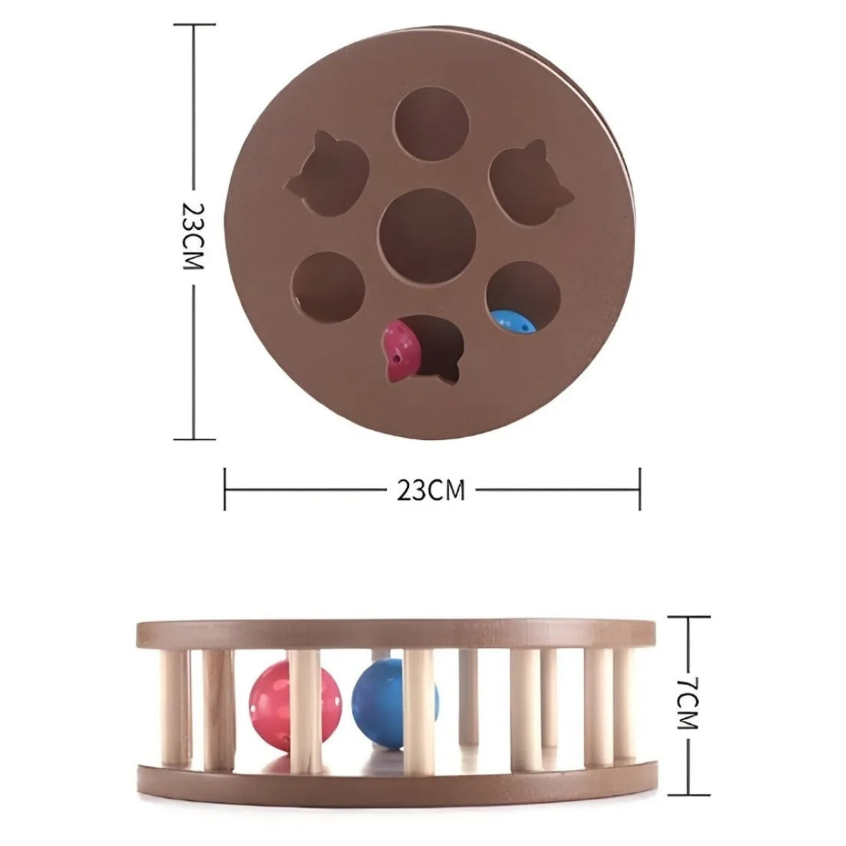 Juguete Interactivo Gato Rueda De Madera Juego Rueda Gato