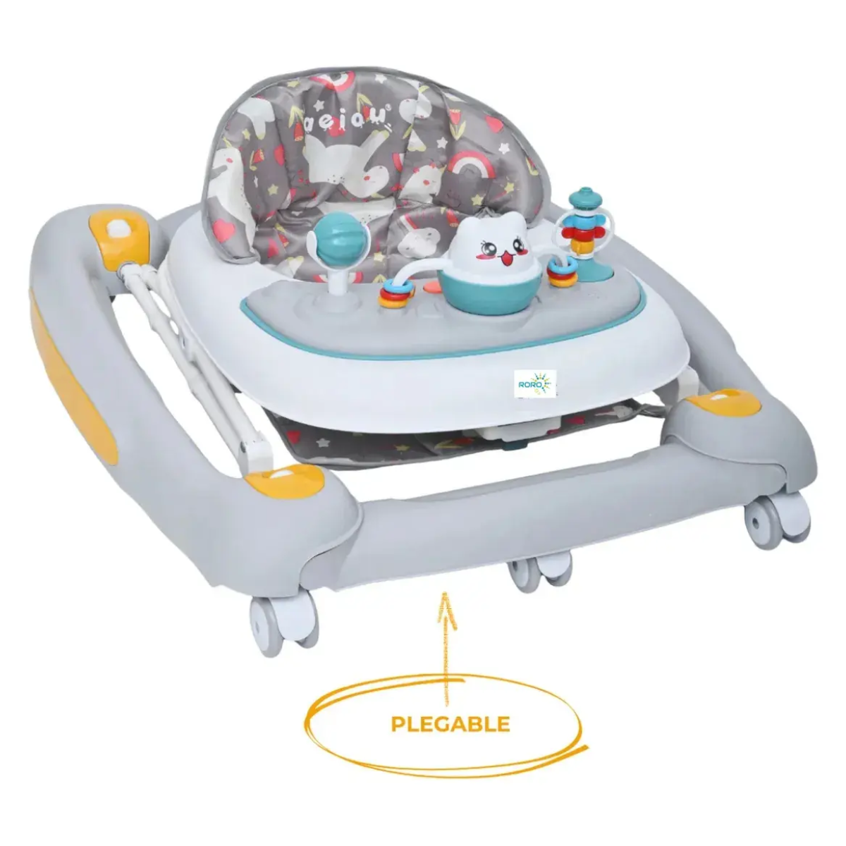 Pack Para tu Bebe Reja De Seguridad + Andador + Oso Parlante