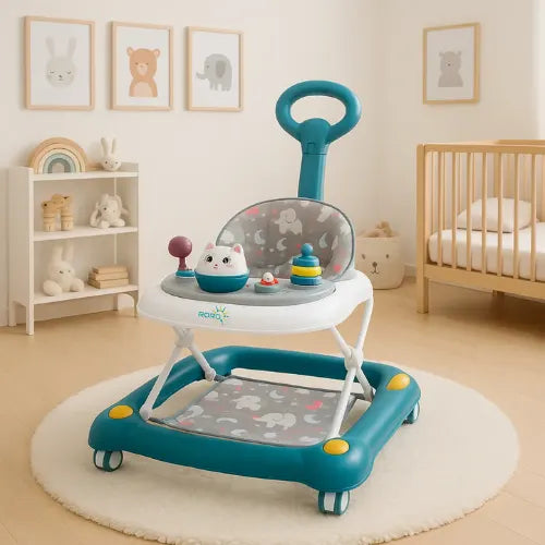 Andador Bebe Andadera Caminadora Plegable Con Toldo Y Musica