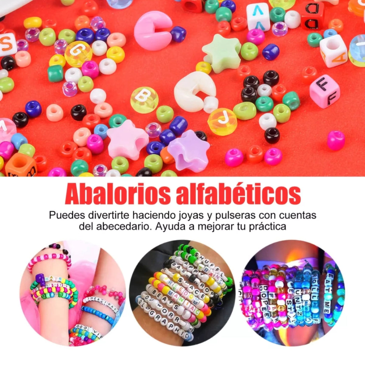 Set De Cuentas Para Hacer Pulseras Collar Accesorios Bisutería