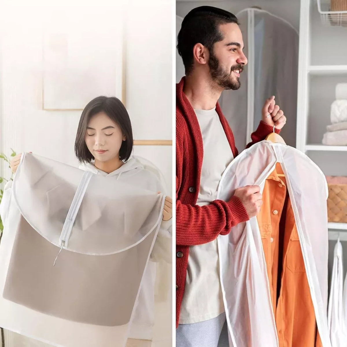 Bolsas Transparentes Cubre Trajes Funda Colgar Closet 60x120 cm