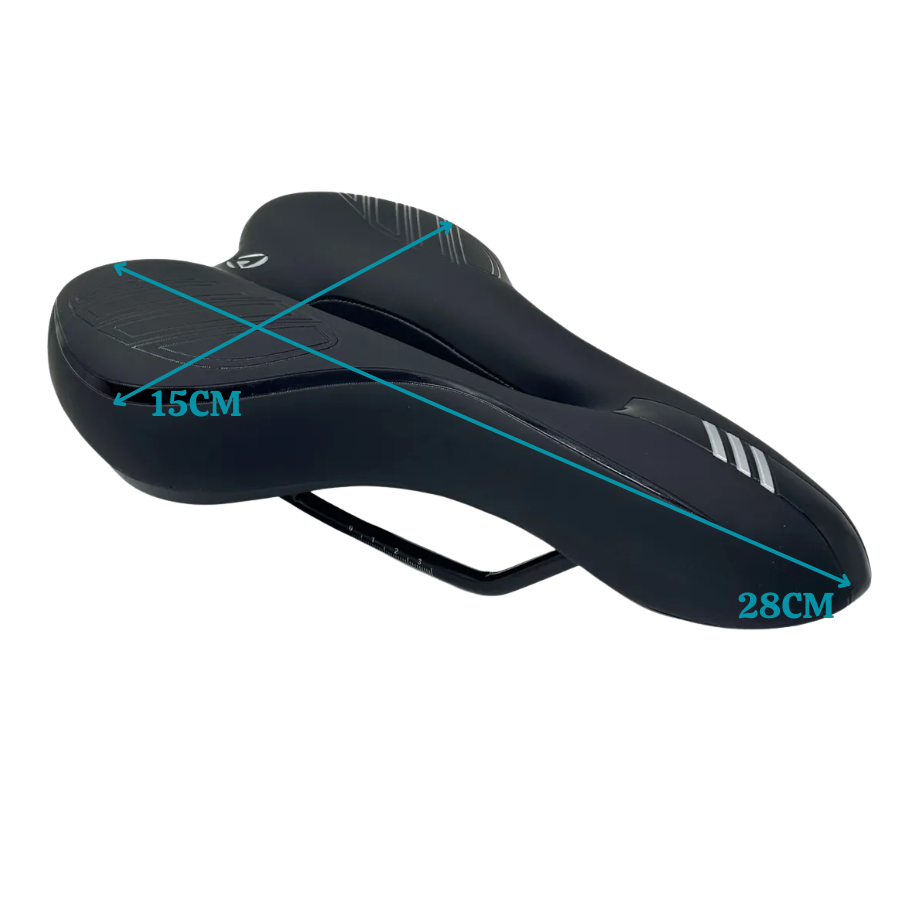 Asiento Para Bicicleta Sillin Suave Antiprostatico Bicicleta Negro 28 Cm 15 Cm