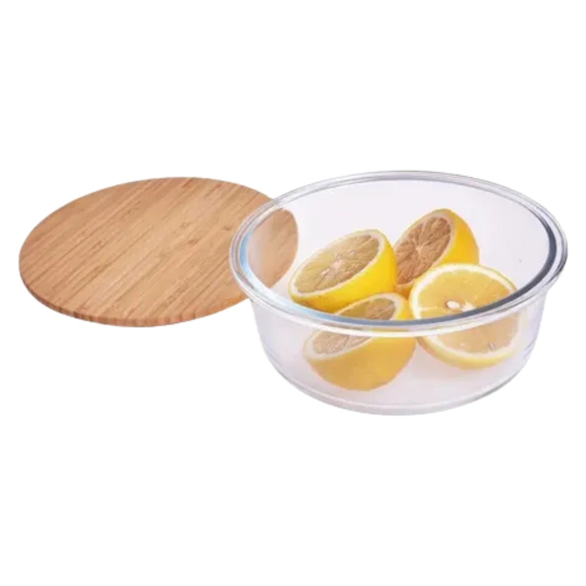 Taper De Vidrio Hermetico Contenedor Comida Tapa Bambu 400ml