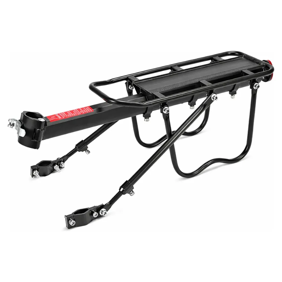 Parrilla De Bicicleta Ajustable Con Reflector Soporte Carga
