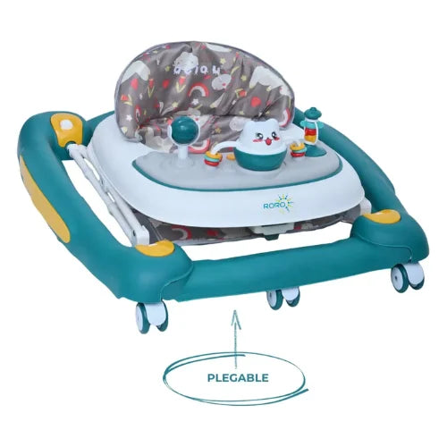 Andador Bebe Andadera Caminadora Plegable Con Toldo Y Musica