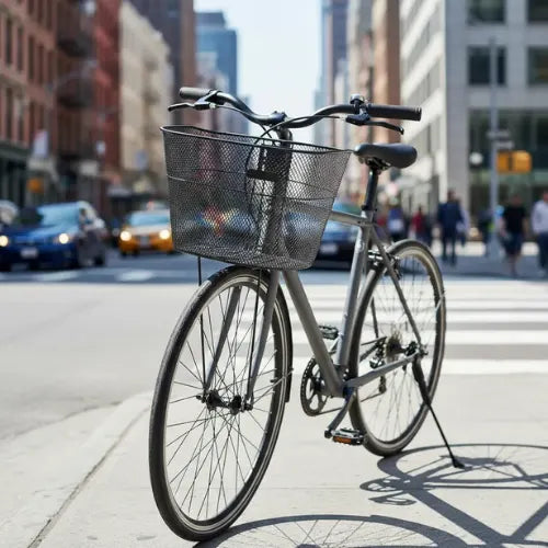 Canasto Metálico Delantero Para Bicicleta Desmontable Cesta