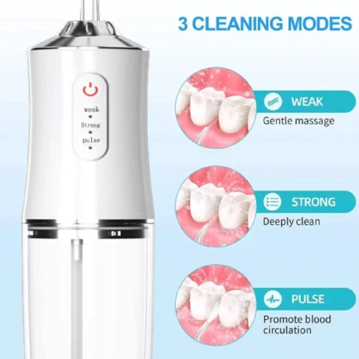 Irrigador bucal portátil limpiador para higiene dental