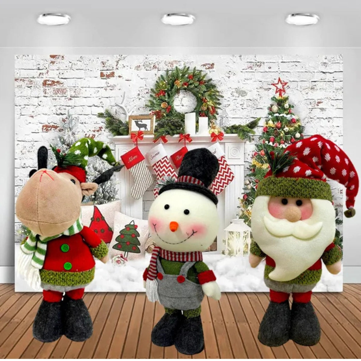 Monos Navidad Santa Reno Nieve Muñecos Navideños Decoracion