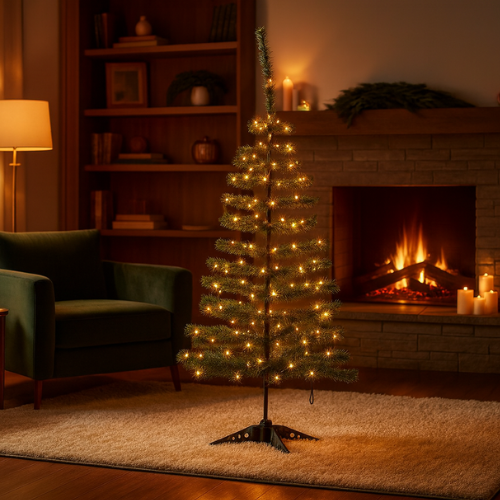 Árbol De Navidad 120 cm Artificial Plegable Decoración Navideño