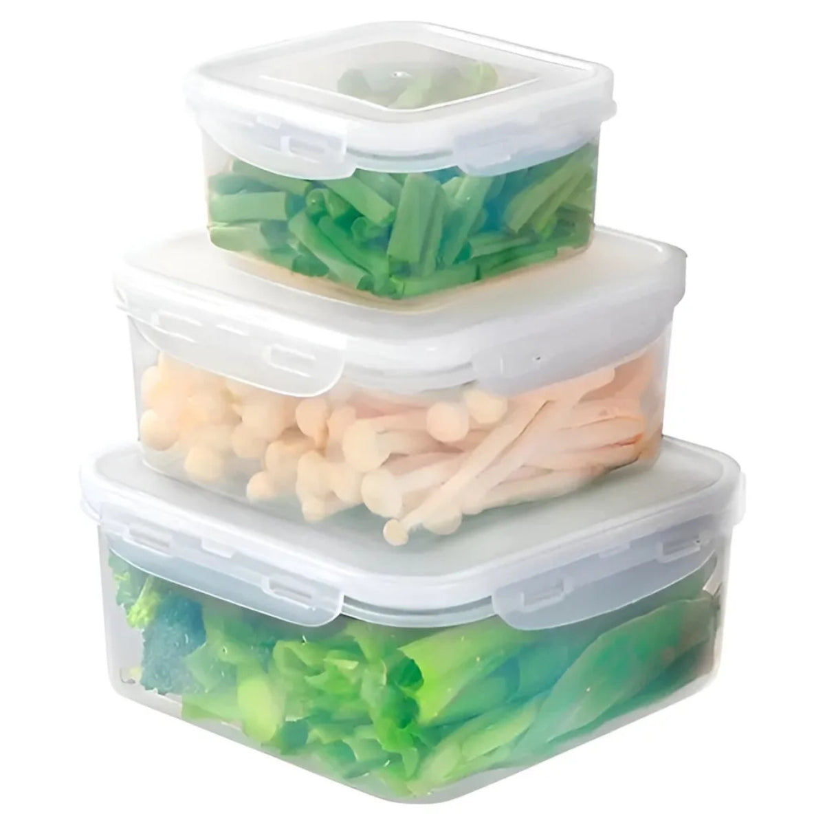 Set 3 Taper Hermetico Plastico Contenedor De Comida Tapper