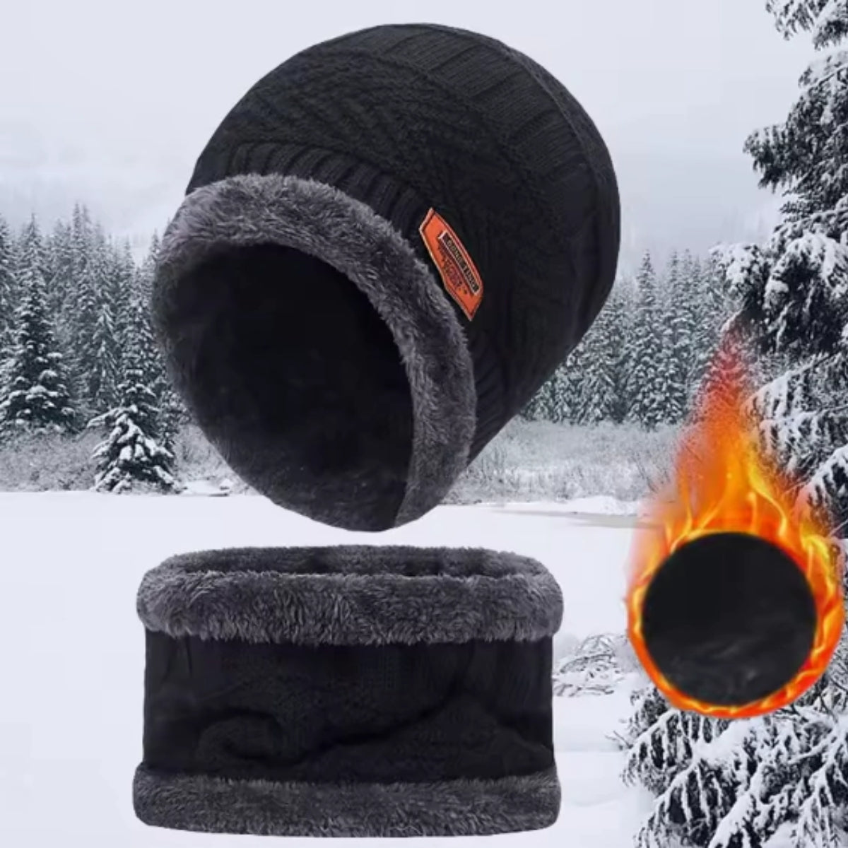 Gorro Invierno Lana Cuello Con Chiporro Hombre y Mujer