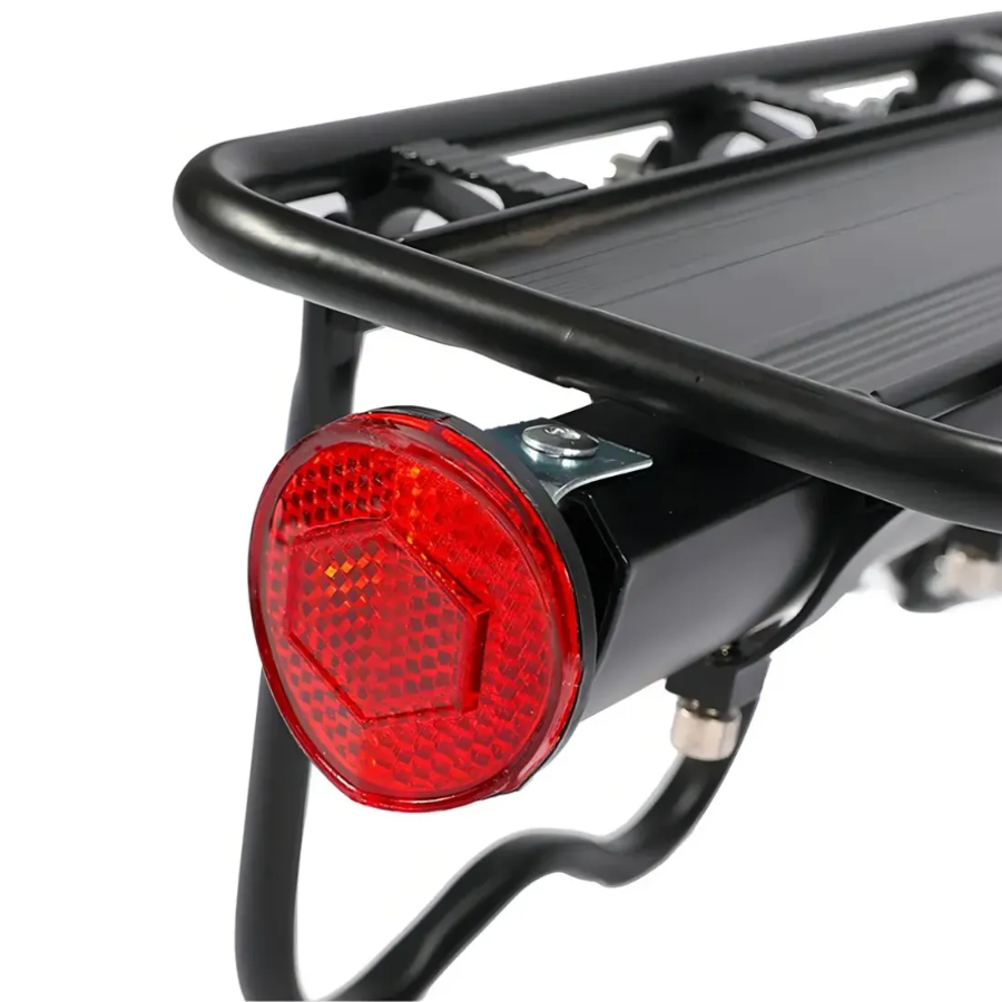 Parrilla De Bicicleta Ajustable Con Reflector Soporte Carga
