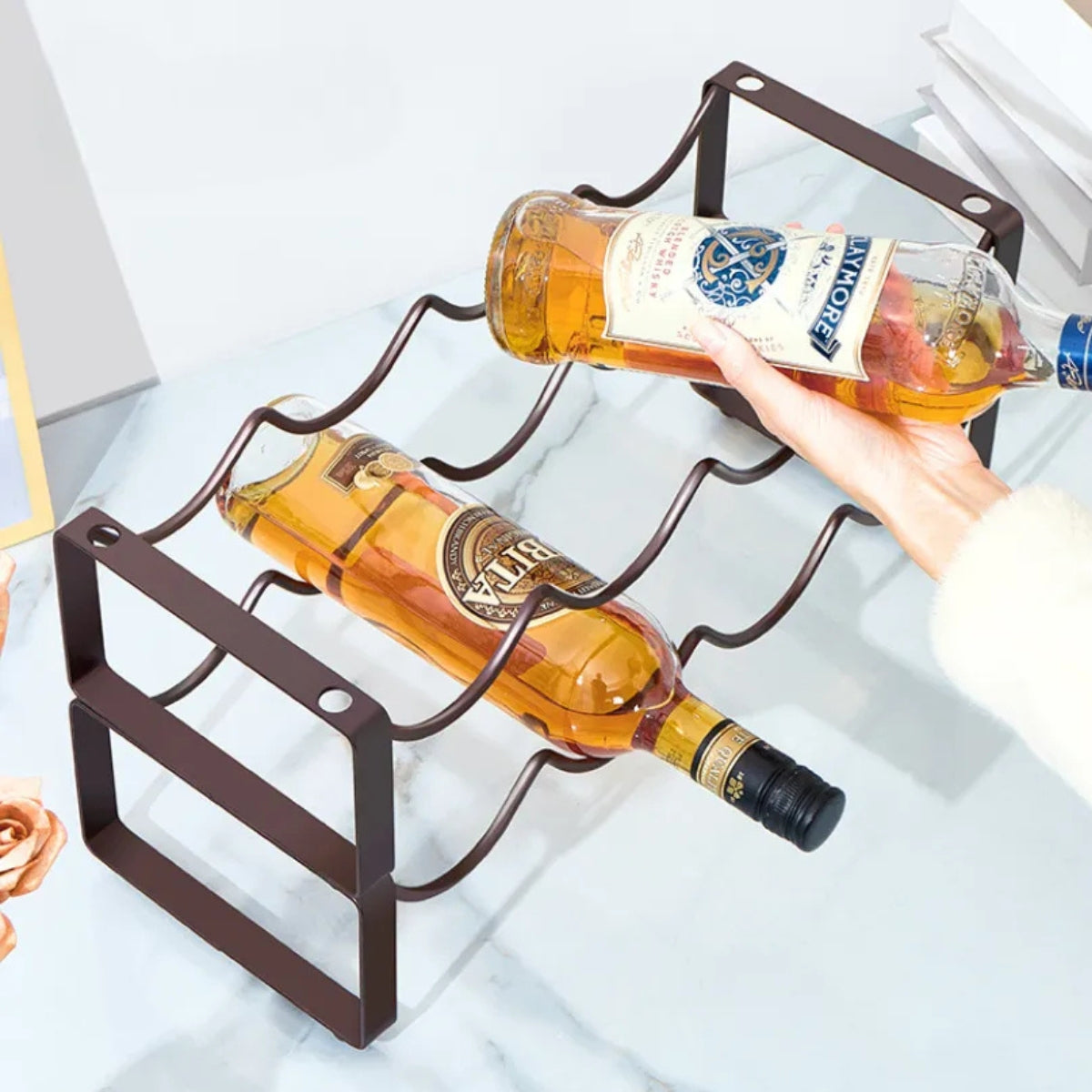 Soporte Para Botellas De Vino Estante Organizador Bebidas