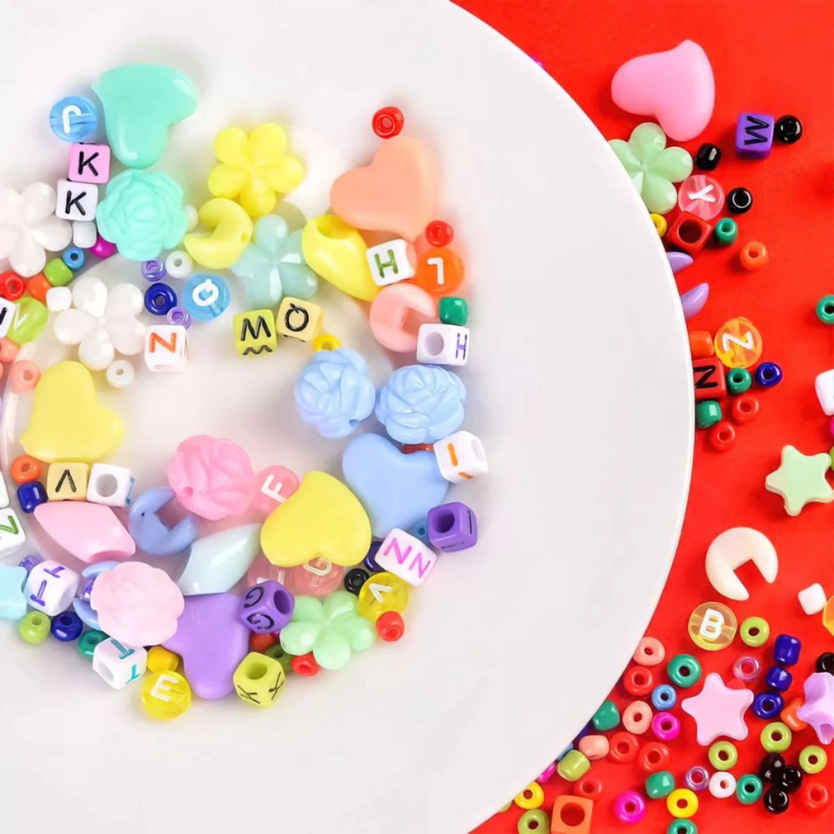 Set De Cuentas Para Hacer Pulseras Collar Accesorios Bisutería