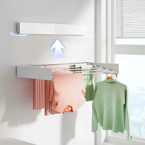 Tendedero Ropa Plegable Para Pared Aluminio Resistente 80cm