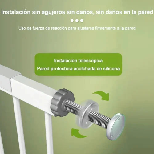 Reja De Seguridad Para Bebe Mascota Metalica Puerta Escalera