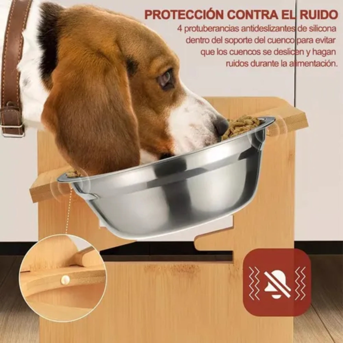 Plato 2 En 1 Comedero Bebedero Ajustable Para Mascotas Perro Gato
