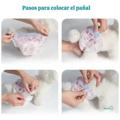 10 Pañales Para Perros Hembra Pañal Comodidad y Higiene Mascotas pañal Desechables