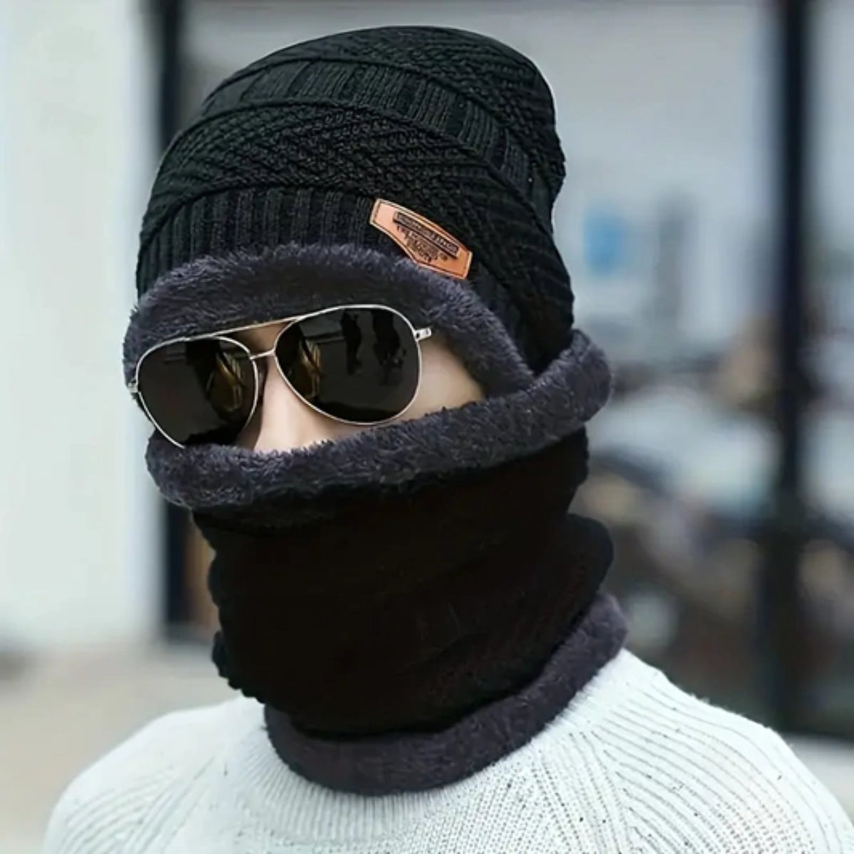 Gorro Invierno Lana Cuello Con Chiporro Hombre y Mujer