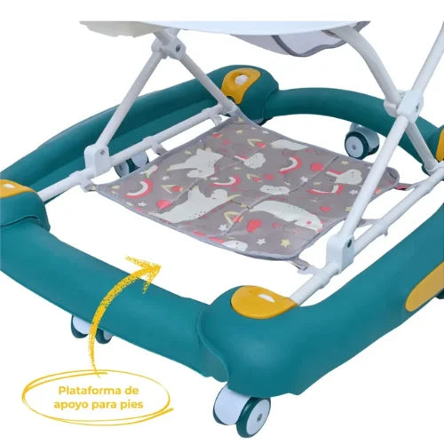 Andador Bebe Andadera Caminadora Plegable Con Toldo Y Musica
