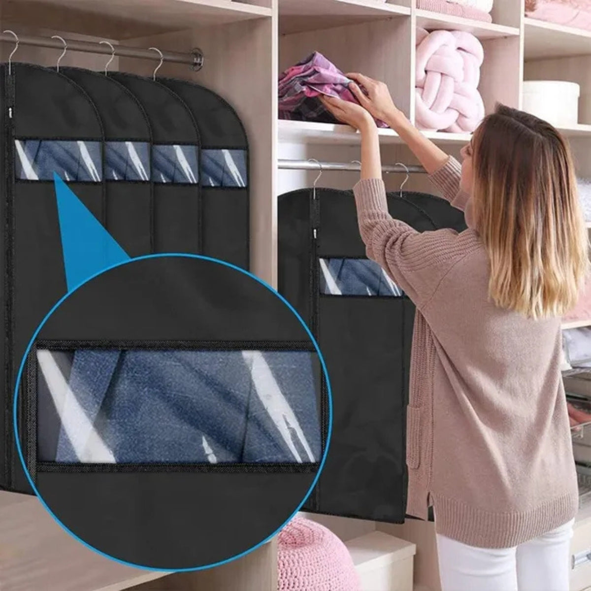 Funda Protectora Para Traje Terno Vestido Chaquetas 60x100cm