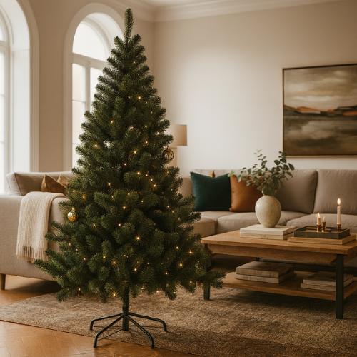 Árbol De Navidad 180 Cm Verde Desmontable Con Base Metálica
