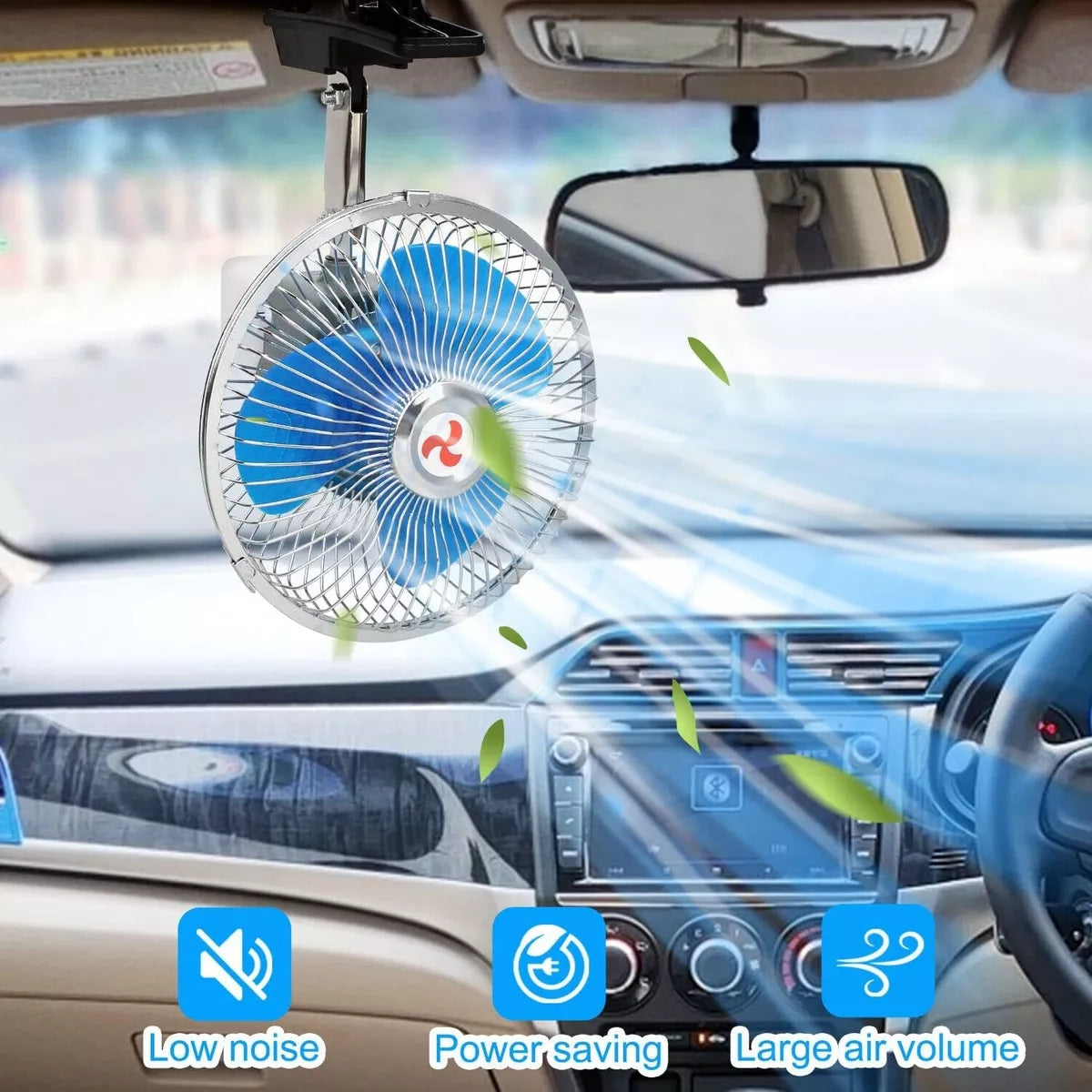 Ventilador Para Auto Ventilador Automovil Oscilante 12v