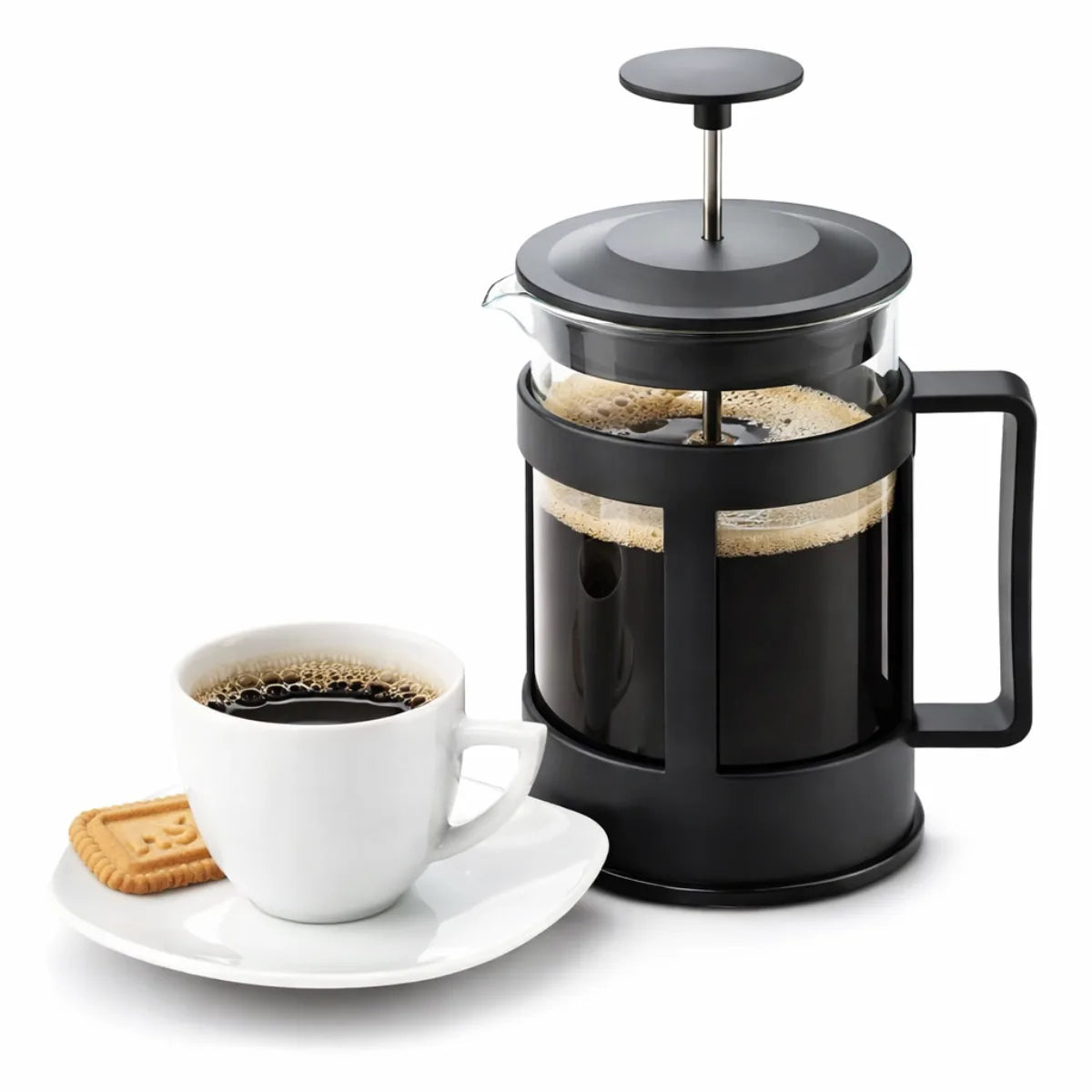 Cafetera Manual Prensa Francesa Vidrio 600ml Cafe Te Prensas