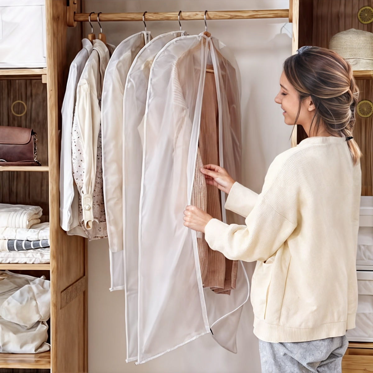 Bolsas Transparentes Cubre Trajes Funda Colgar Closet 60x120 cm