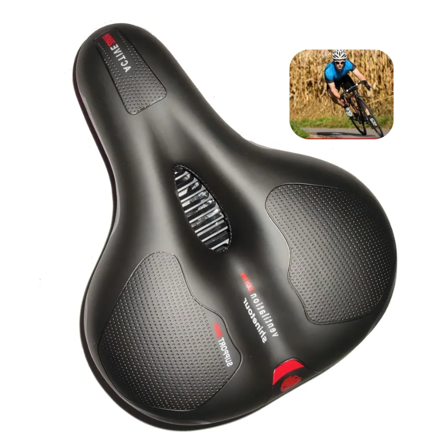Sillin De Bicicleta Antiprostatico Asiento Suave Reflectante