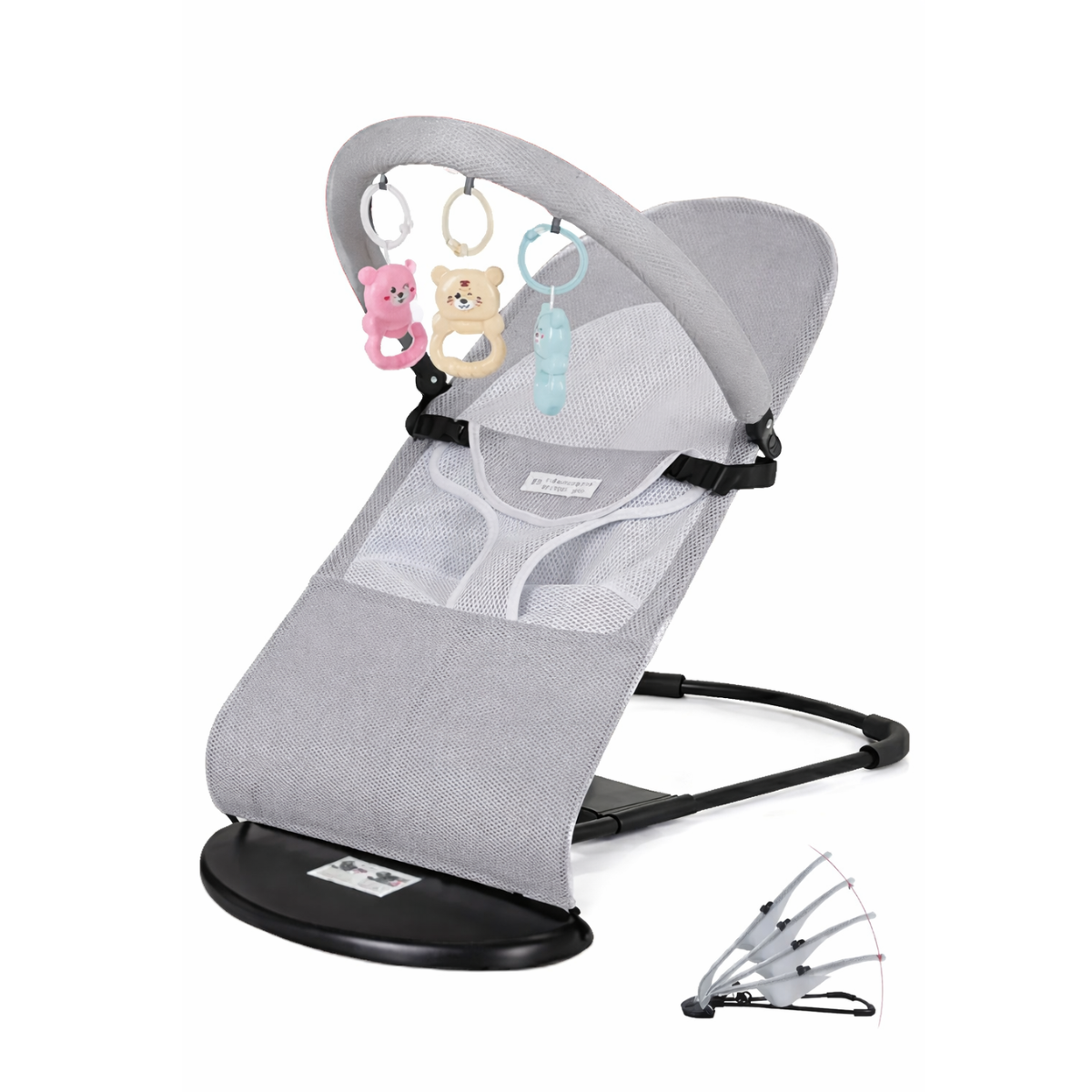 Silla Mecedora Bebe Reclinable Plegable Portatil Tela Mesh