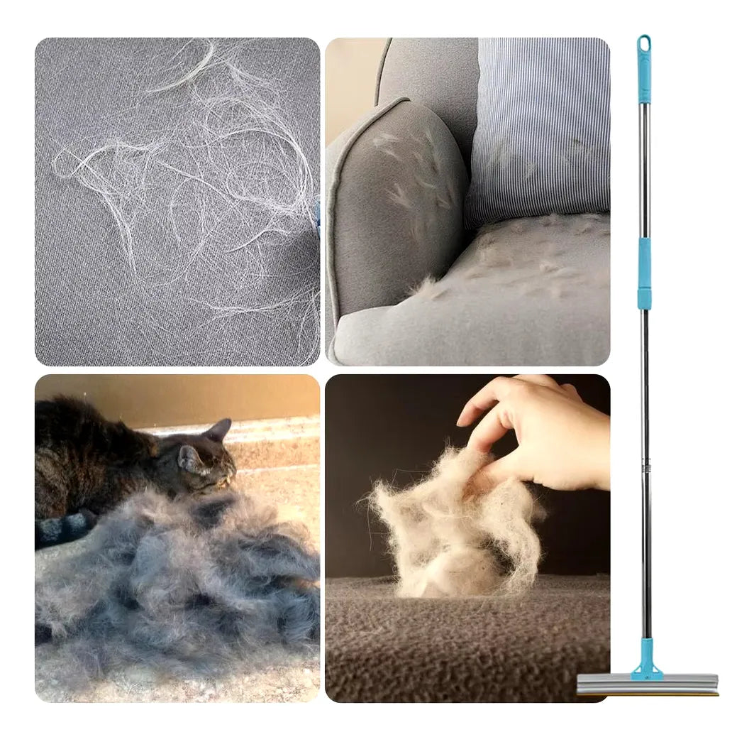 Rastrillo Removedor Pelos Mascotas Ajustable Escoba Alfombra