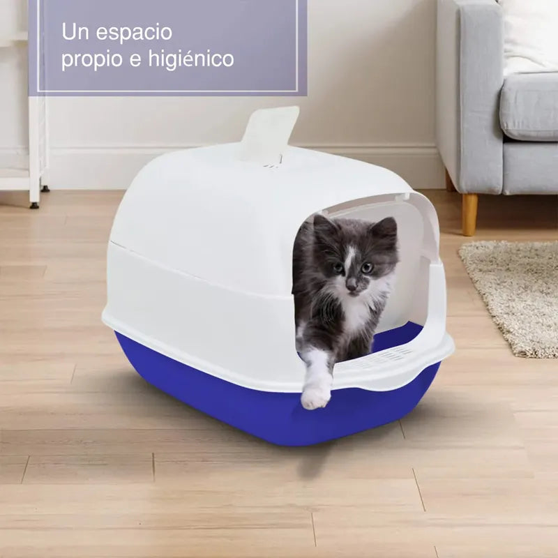 Arenero Para Gatos Cerrado Baño Sanitario Caja Arena Gato