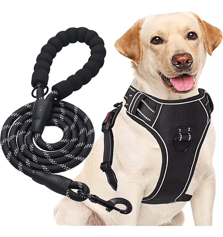 Pechera Perro Arnes Anti Tirones Reflectante Correa Mascotas