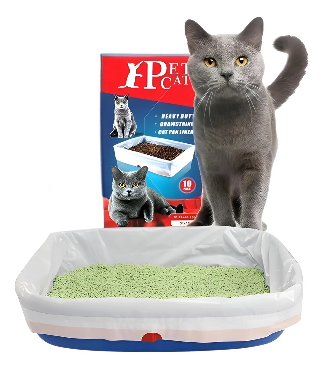 10 Bolsas Reutilizables Para Bandeja De Arena De Gato | Forros Tamizadores Fuertes | Fáciles De Limpiar Y Lavables
