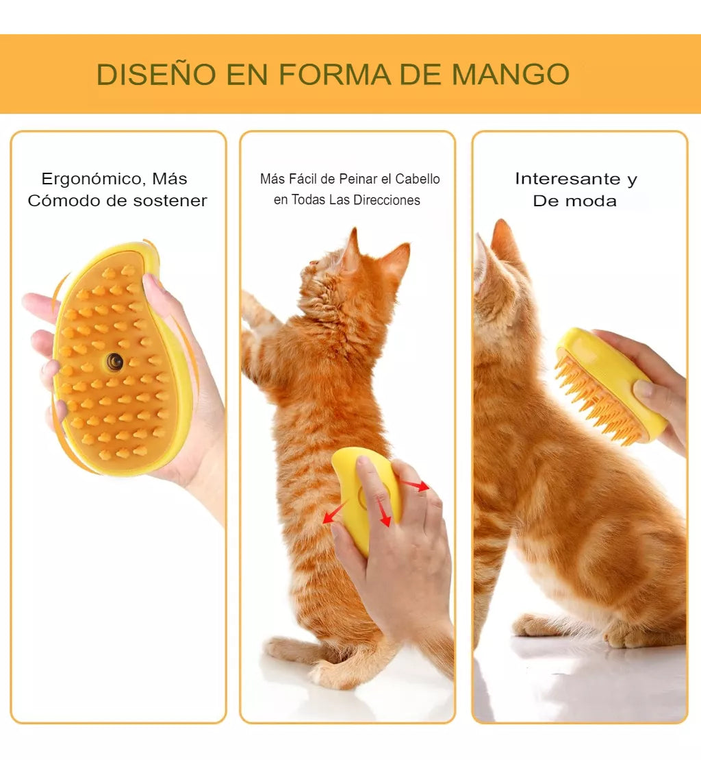 Cepillo A Vapor Automatico Perros Quita Pelos Mascotas Gatos