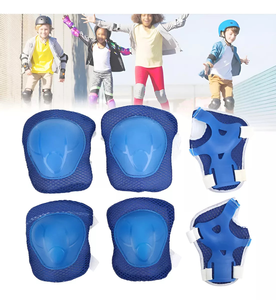 Set De Proteccion Para Niños Rodilleras Coderas Muñequeras