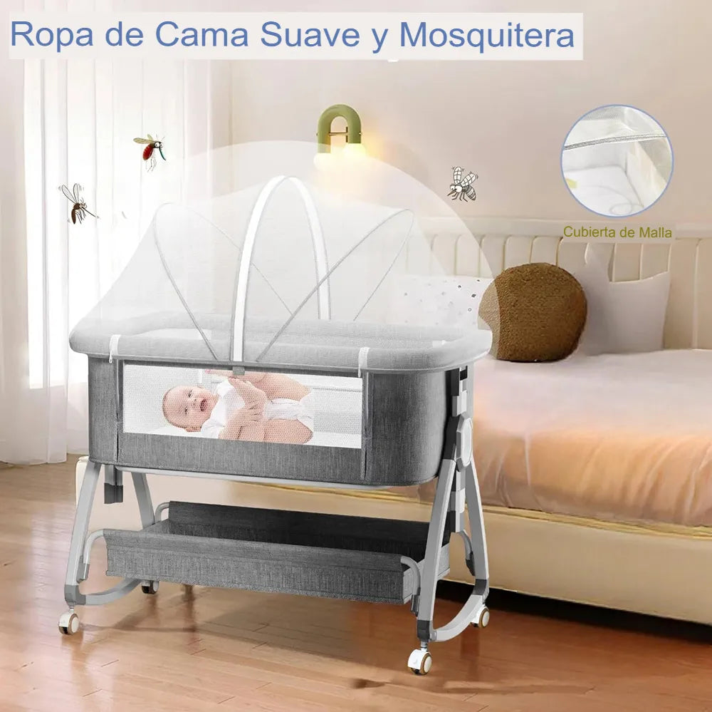 Cuna Colecho Mecedora Para Bebe Corral Mosquitero Colchon