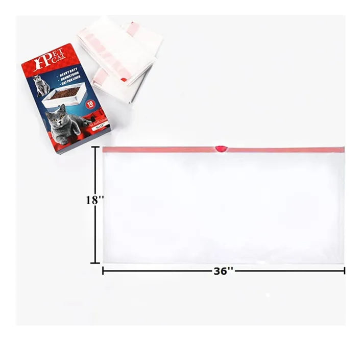 10 Bolsas Arena Para Gatos Con Cordon Bolsa Desechos Mascotas