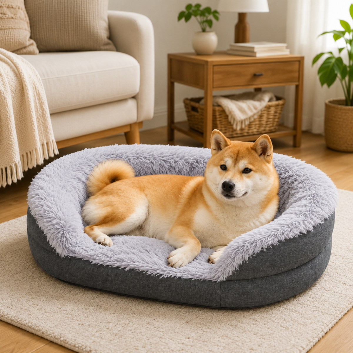 Cama Para Perro Gatos Camas Mascota Cama Antiestres 100x70cm