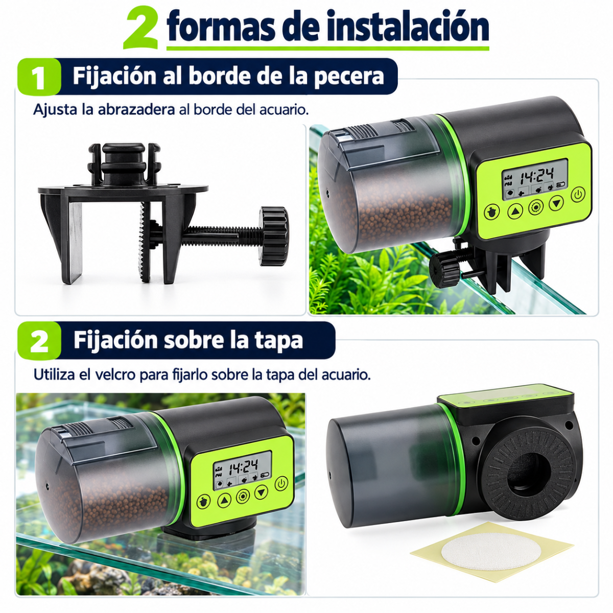Dispensador Alimento Automatico Para Peces Acuario Pecera